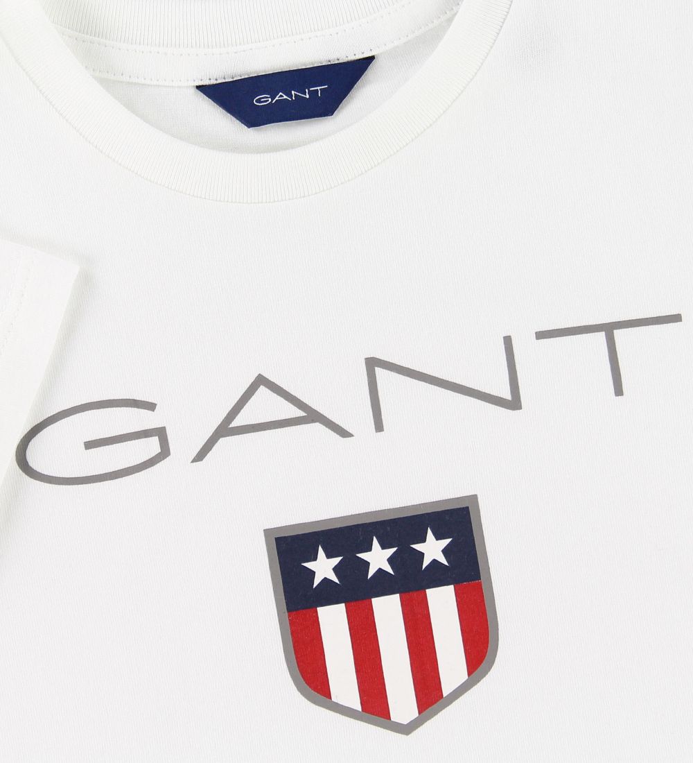 GANT T-shirt - Shield Logo - Hvid