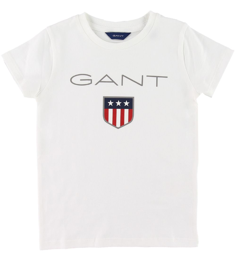GANT T-shirt - Shield Logo - Hvid