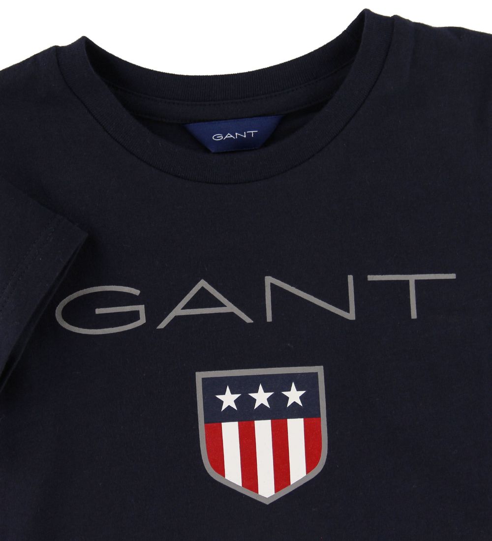 GANT T-shirt - Shield Logo - Navy