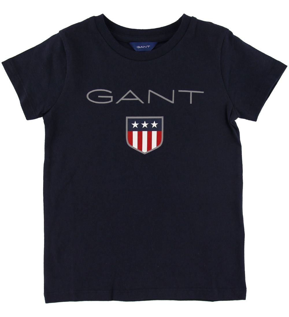 GANT T-shirt - Shield Logo - Navy