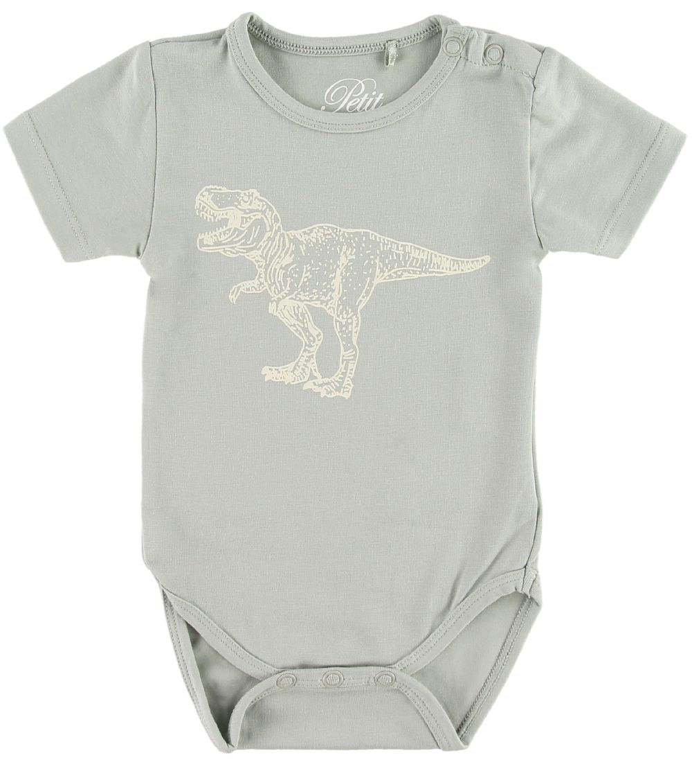 Petit by Sofie Schnoor Body k/ - Aske - Mint m. Dinosaurus