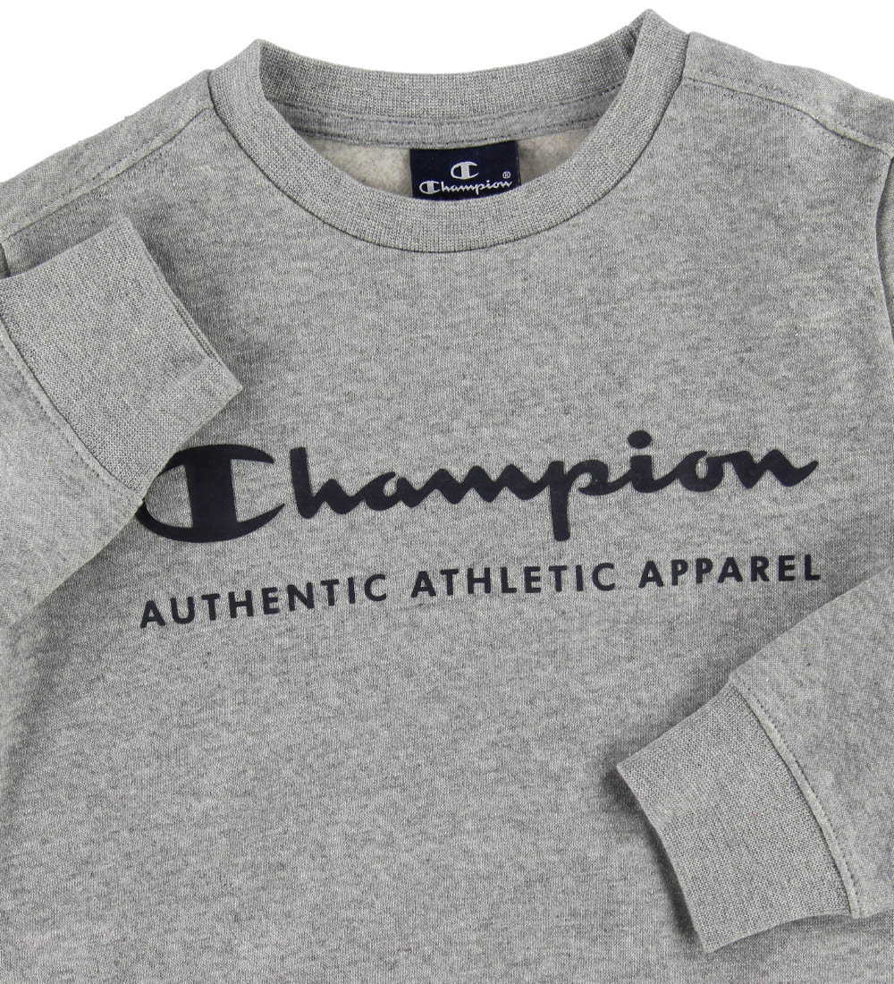 Champion Sweatshirt - Gråmeleret m. Logo