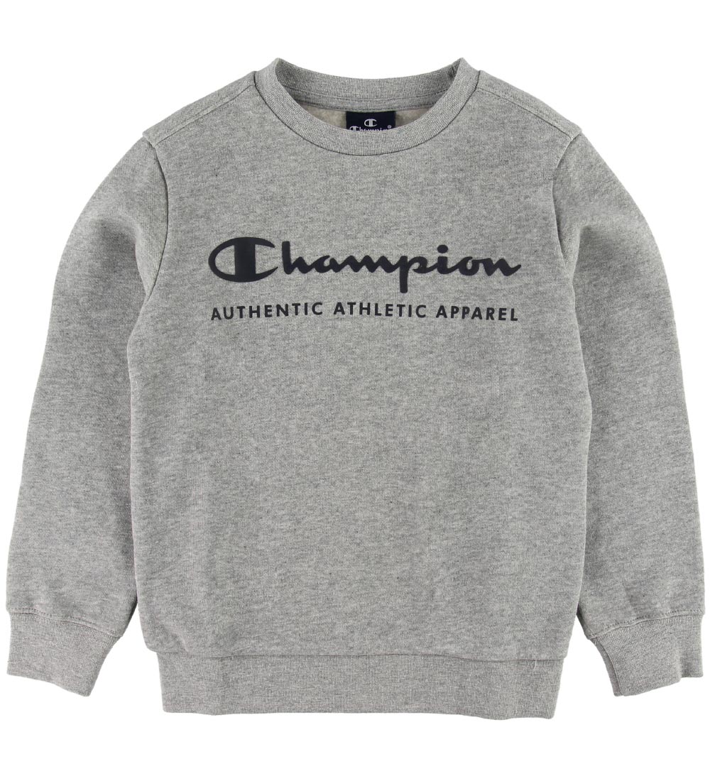 Champion Sweatshirt - Gråmeleret m. Logo