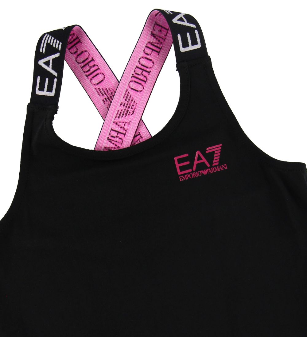EA7 Top - Sort/Pink m. Logo