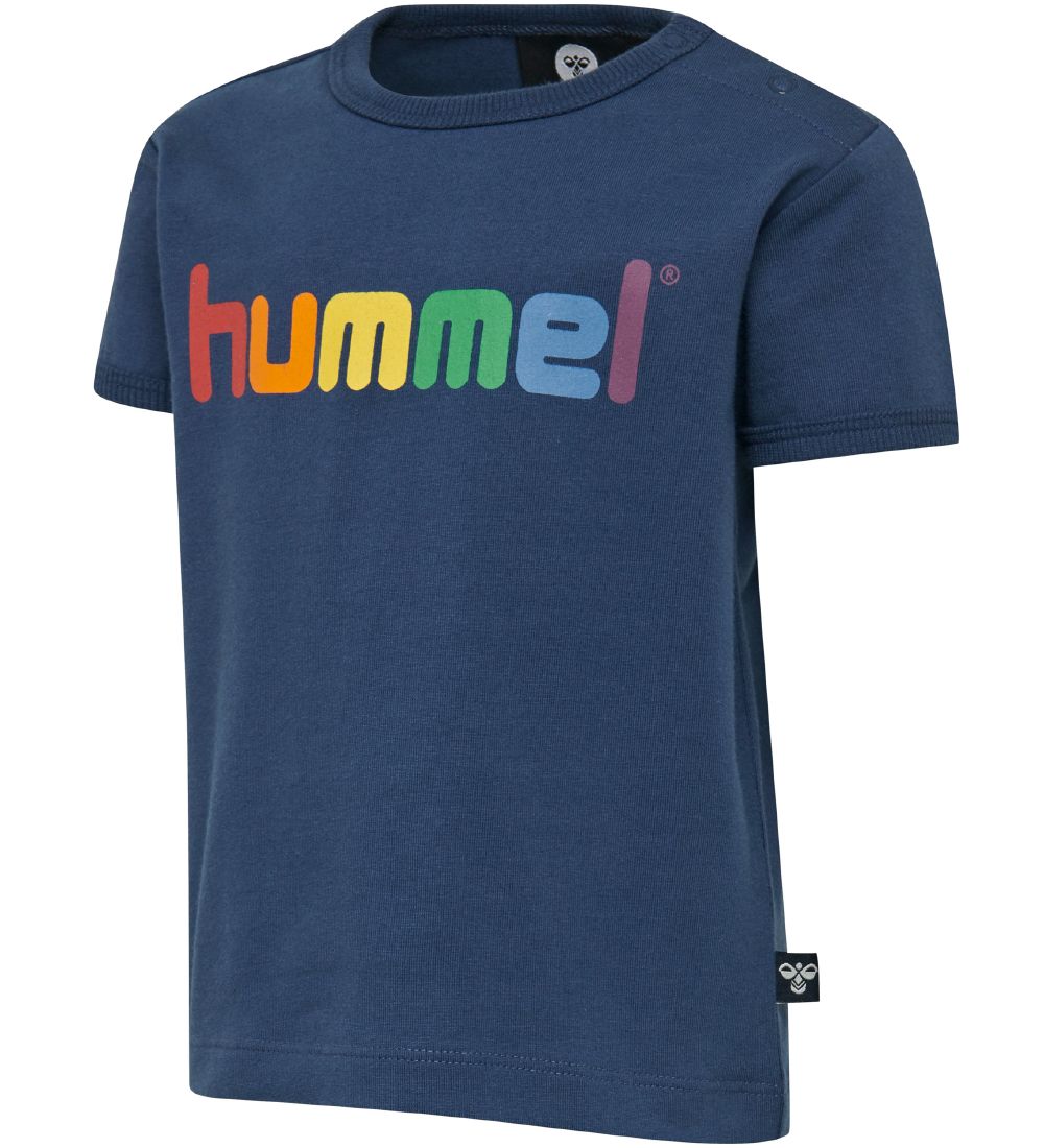 Hummel T-shirt - HMLSky - Navy m. Logo