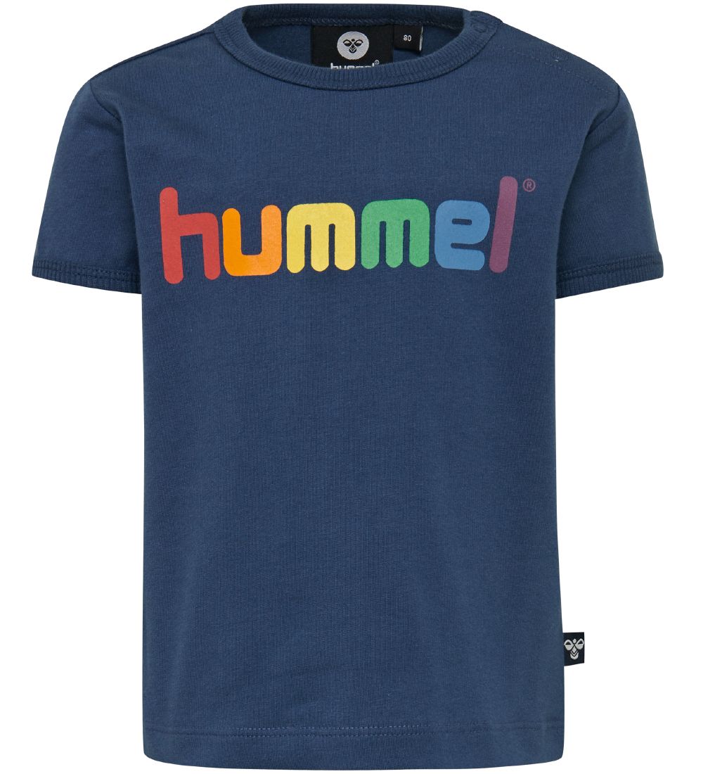 Hummel T-shirt - HMLSky - Navy m. Logo