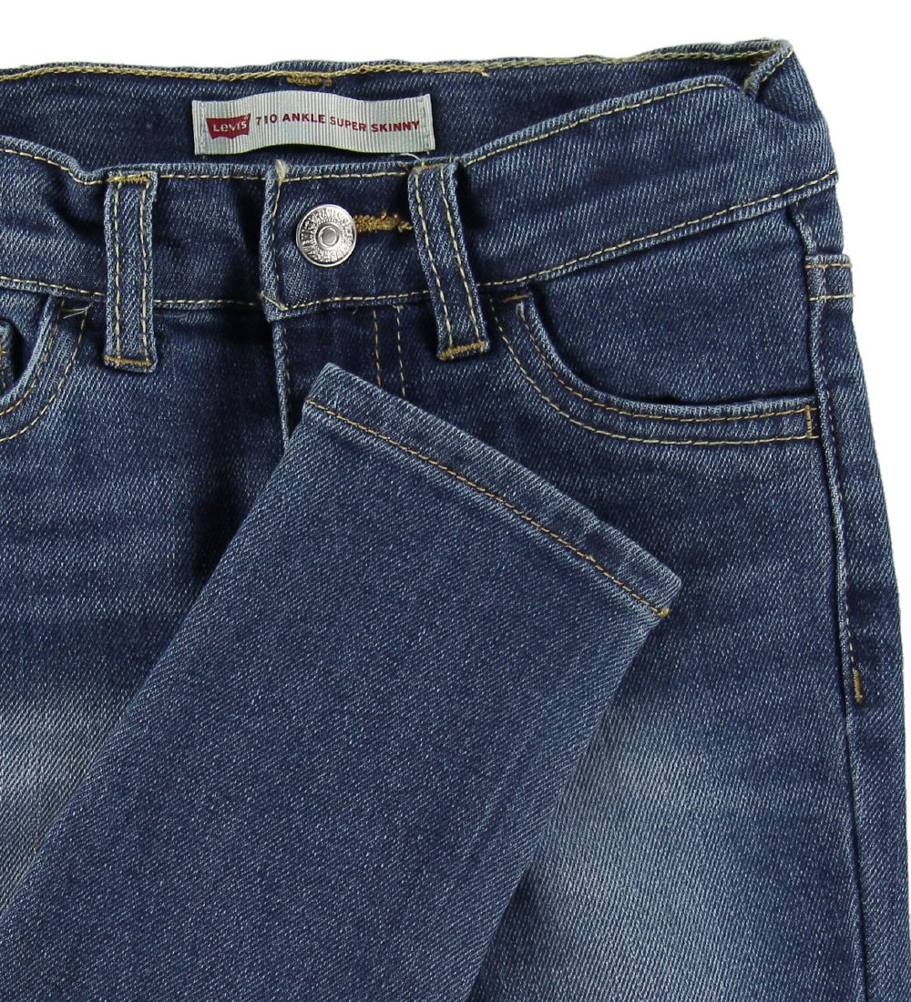 Levis Jeans - 710 Ankle Super Skinny - Blå Denim
