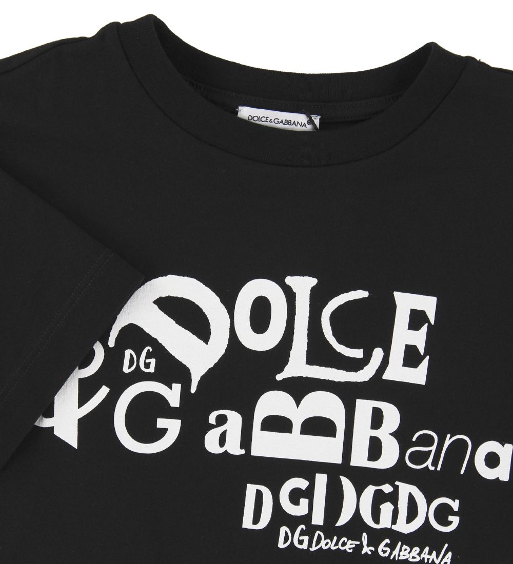 Dolce & Gabbana T-shirt - Sort m. Tekst