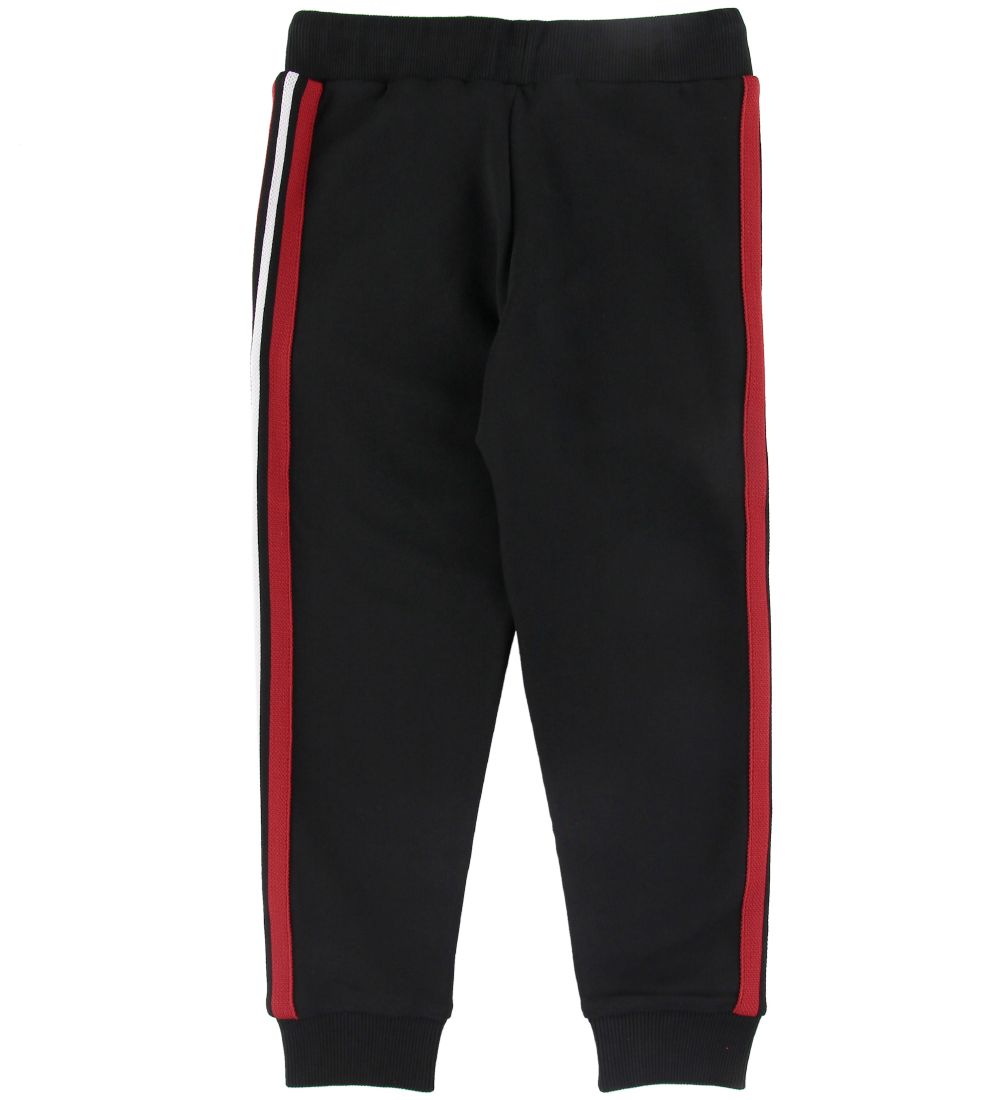 Moncler Sweatpants - Sort m. Rød Stribe