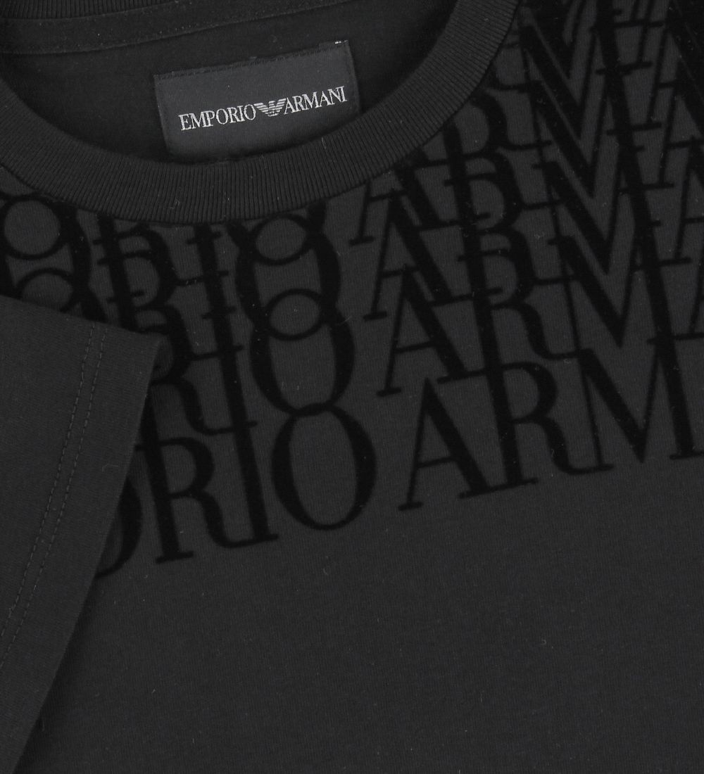 Emporio Armani T-shirt - Sort m. Print