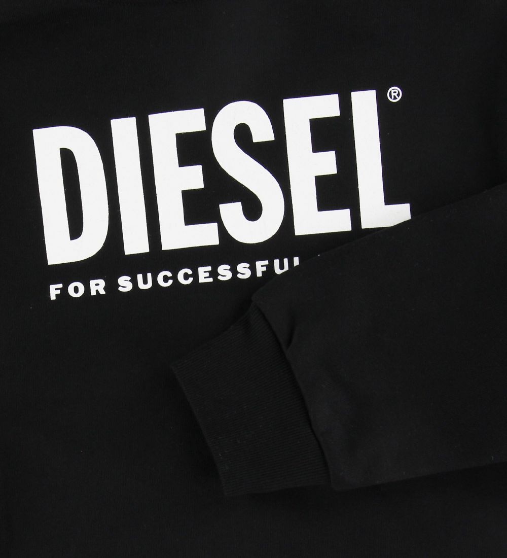 Diesel Cardigan - SgirkHoodzip - Sort m. Logo
