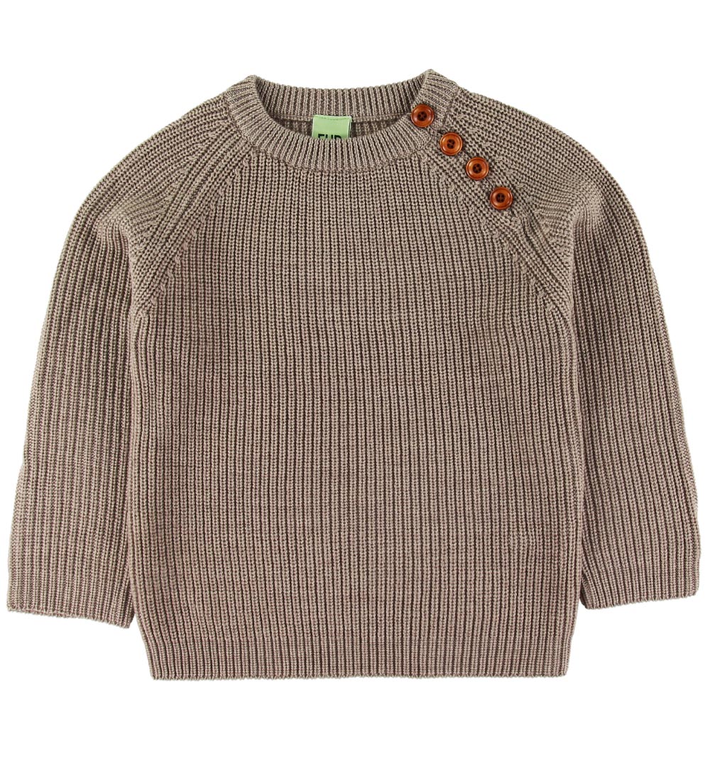 FUB Sweater - Rib - Uld - Beige Melange