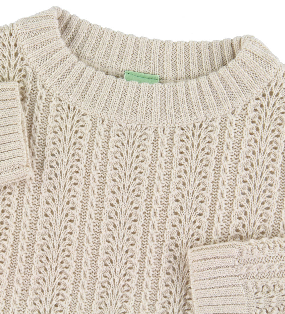 FUB Sweater - Lace - Uld - Ecru