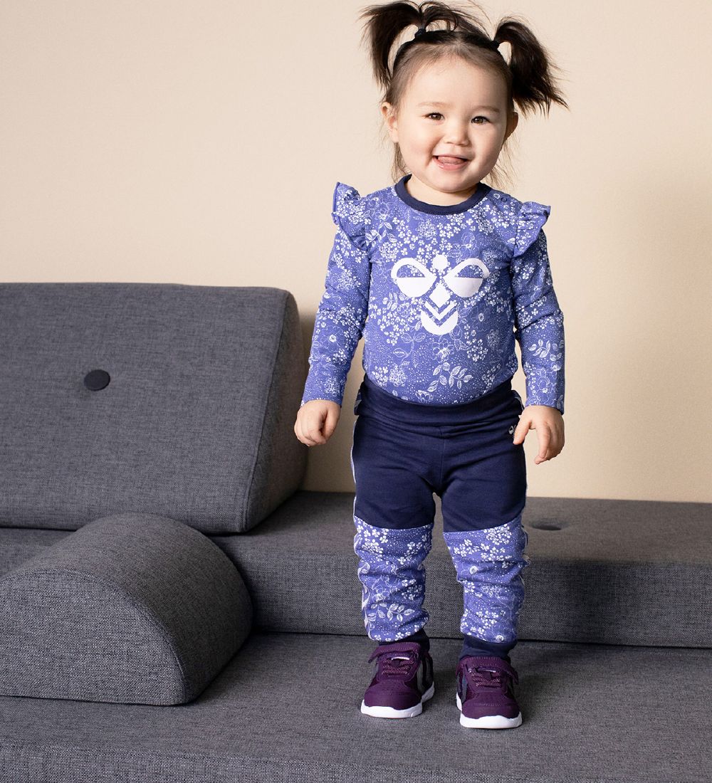 Hummel Sweatpants - HMLGro - Navy m. Blomster
