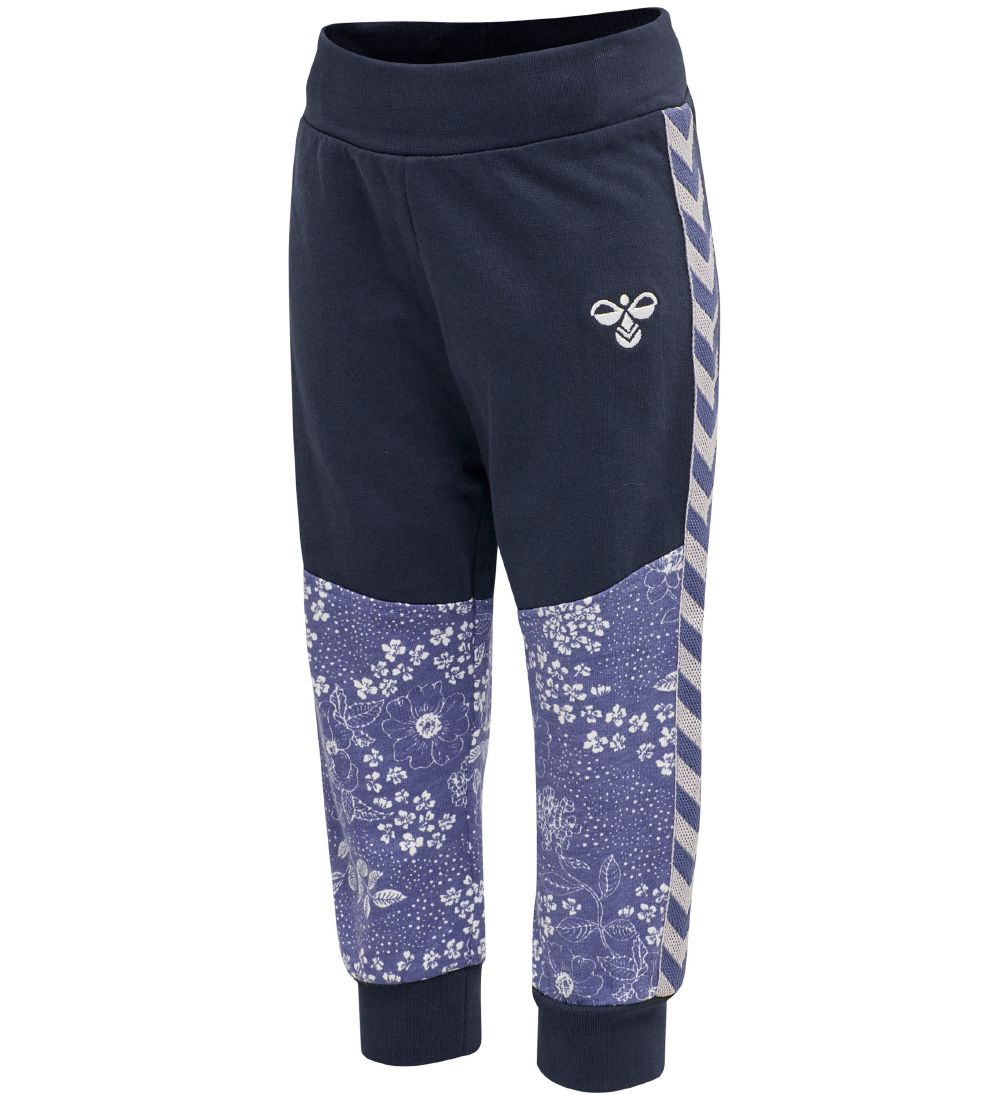 Hummel Sweatpants - HMLGro - Navy m. Blomster