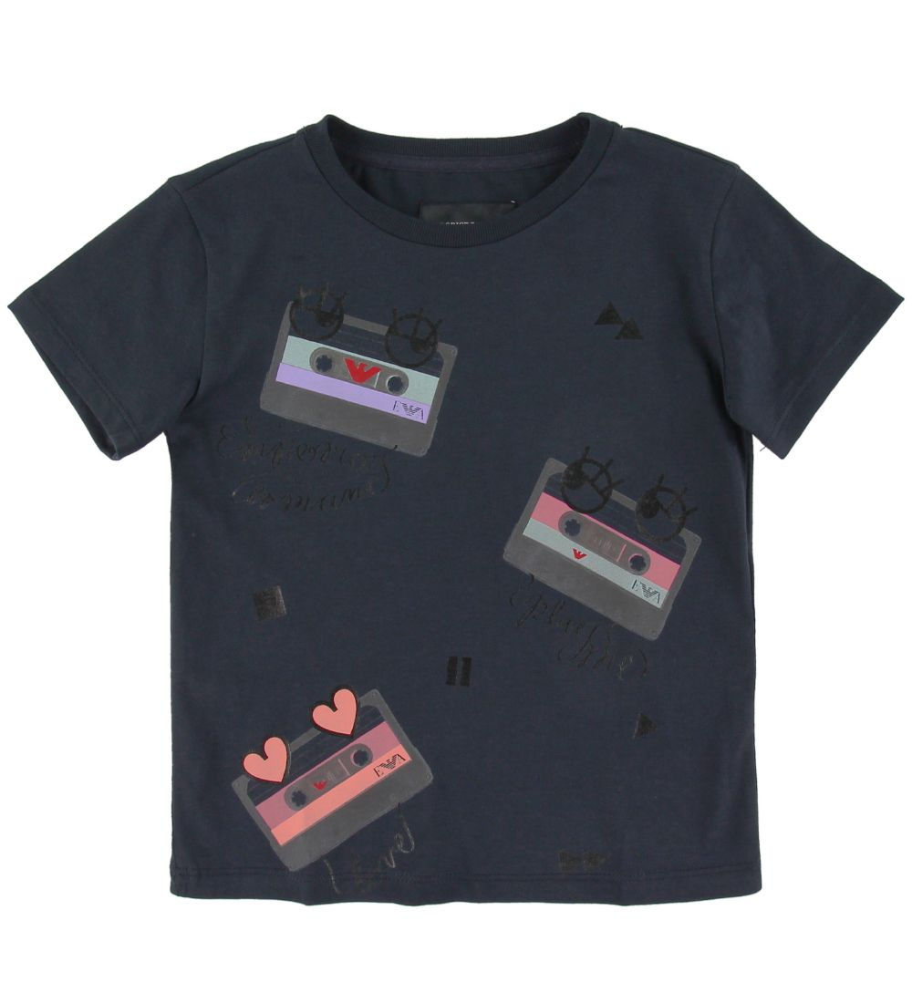 Emporio Armani T-shirts - 2-pak - Navy/Rosa m. Print