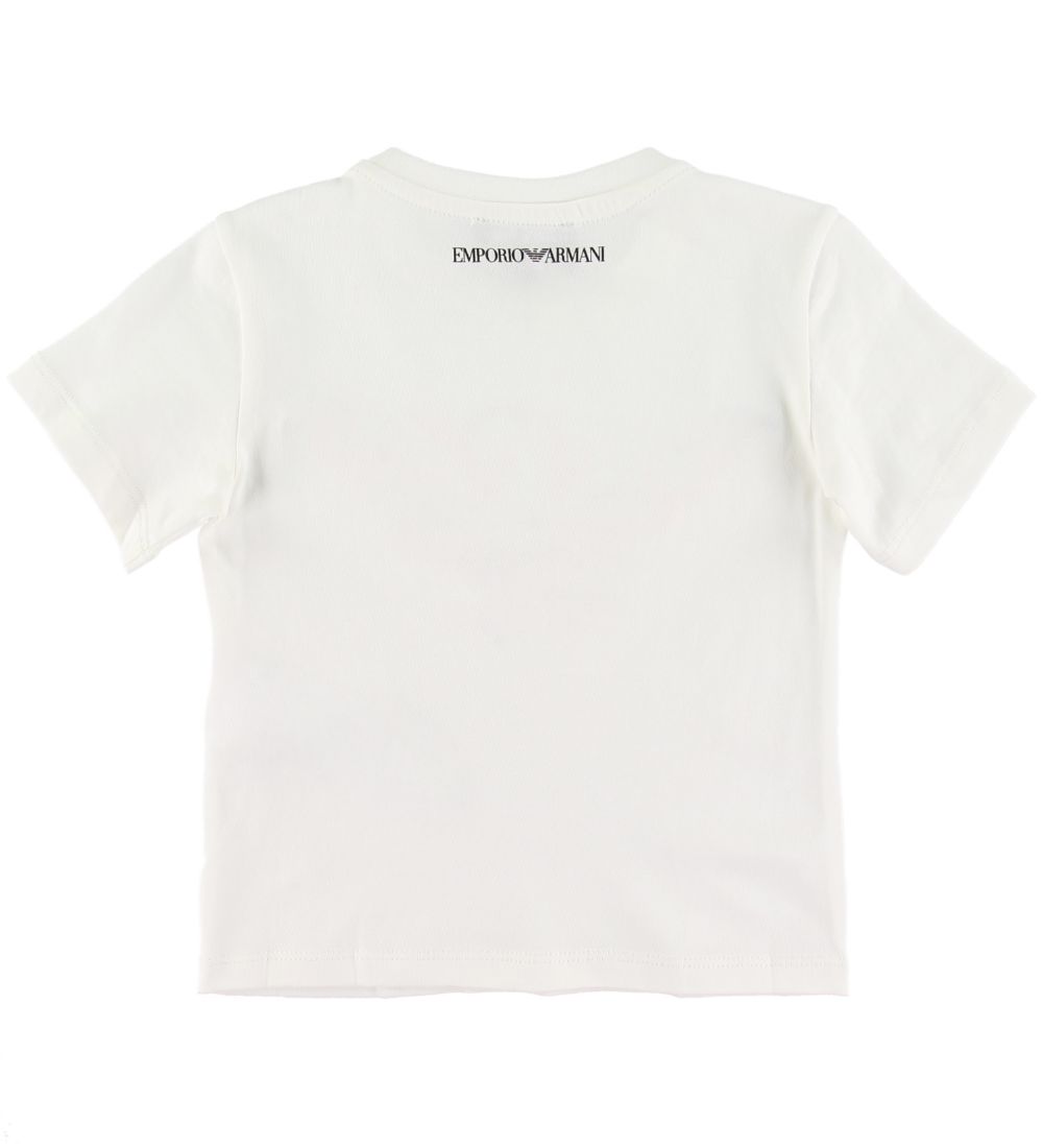 Emporio Armani T-shirt - Hvid m. Pailletter