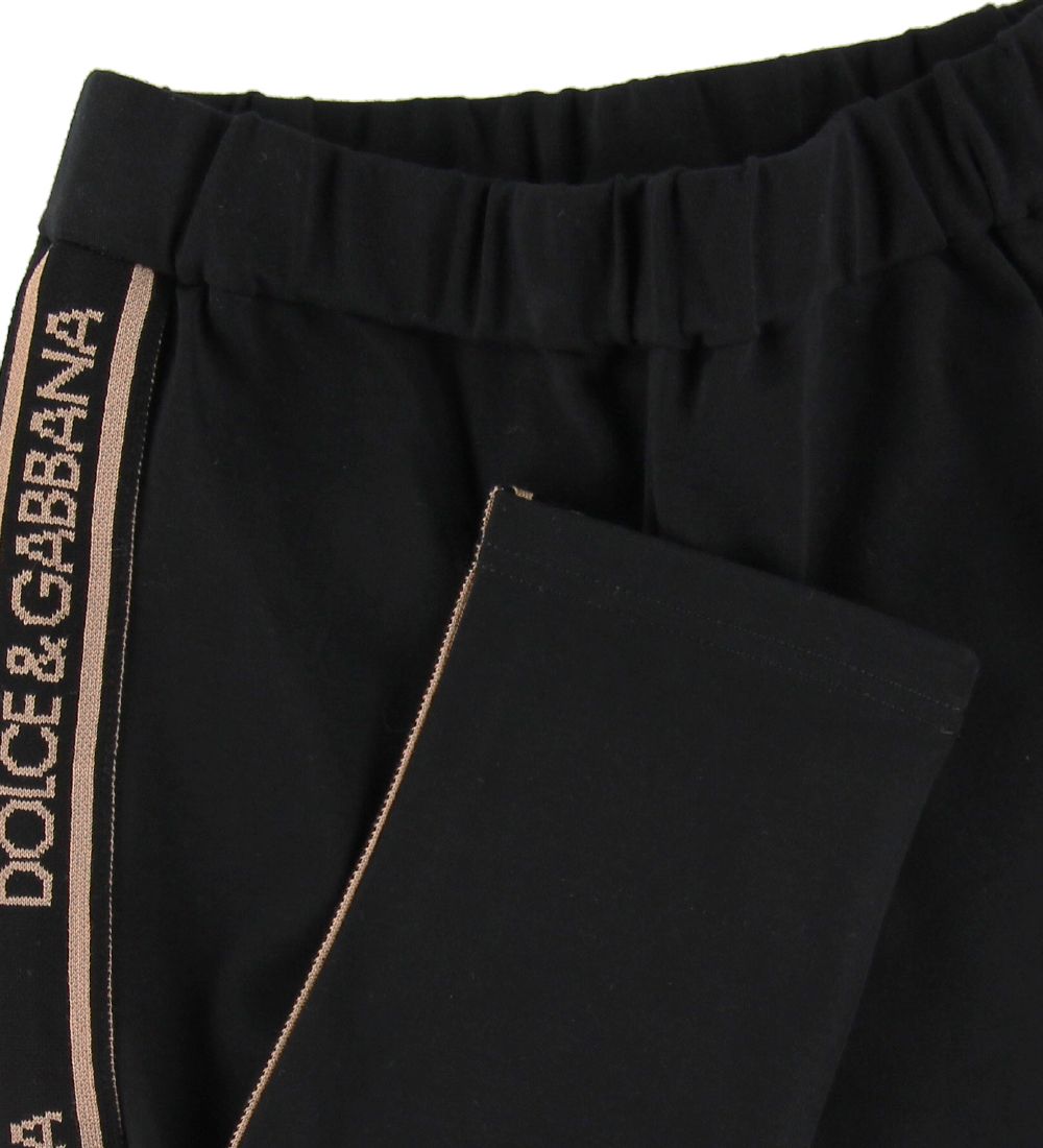 Dolce & Gabbana Leggings - Sort m. Logo