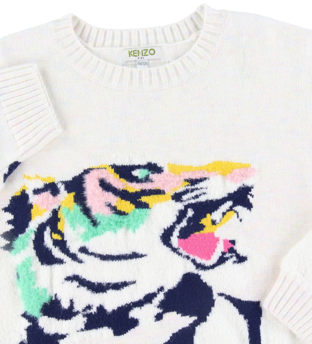 Kenzo Bluse - Strik - Kaelea - Rainbow Beige m. Tiger