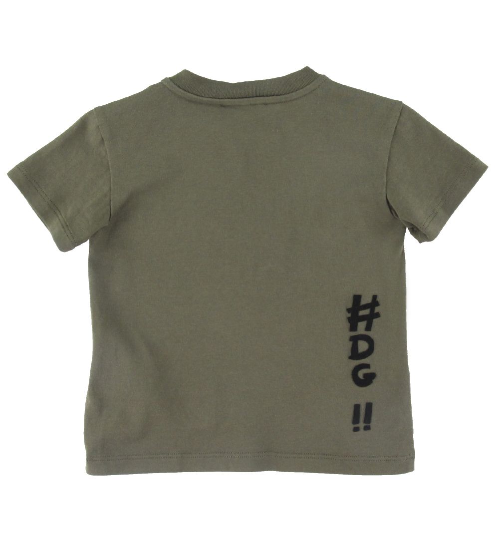 Dolce & Gabbana T-shirt - Giardiniere Maschio - Armygrøn m. Prin
