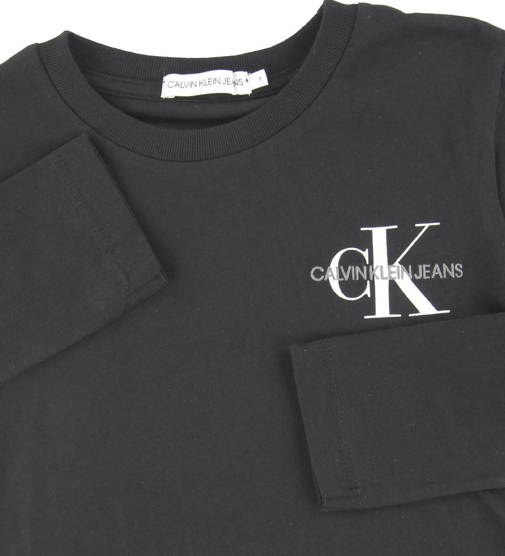 Calvin Klein Bluse - Chest Monogram - Sort