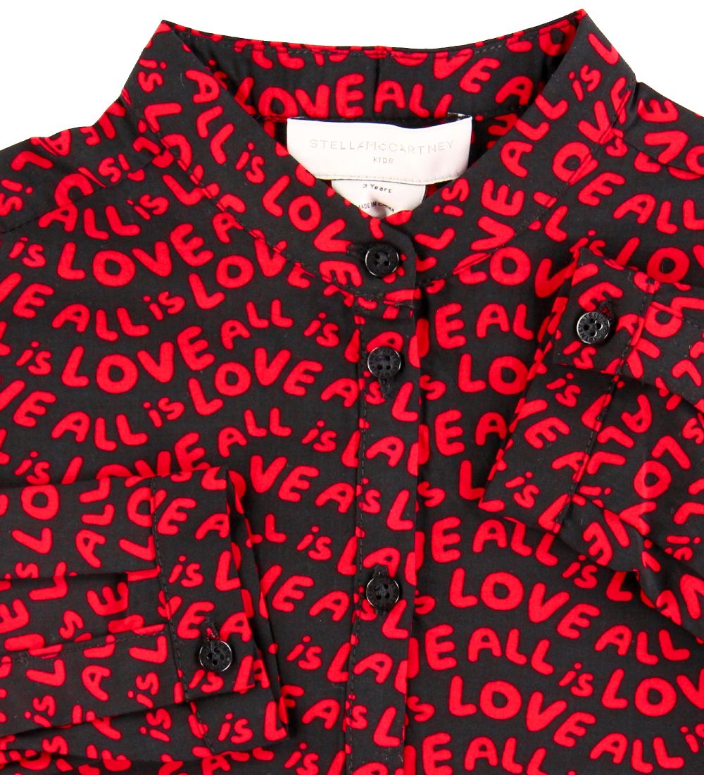 Stella McCartney Kids Kjole - All Is Love - Sort/Rød