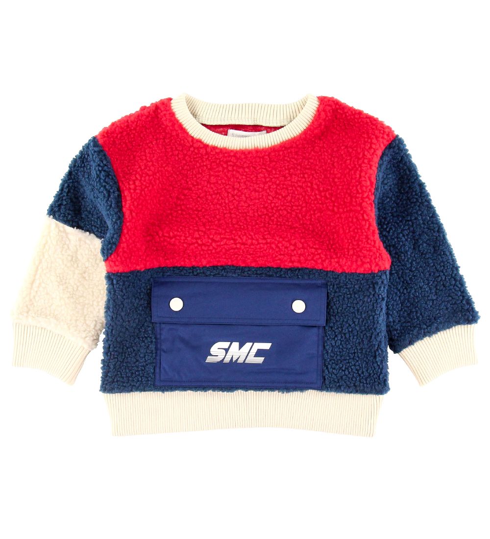 Stella McCartney Kids Sweatshirt - Teddy Bear - Rd/Navy