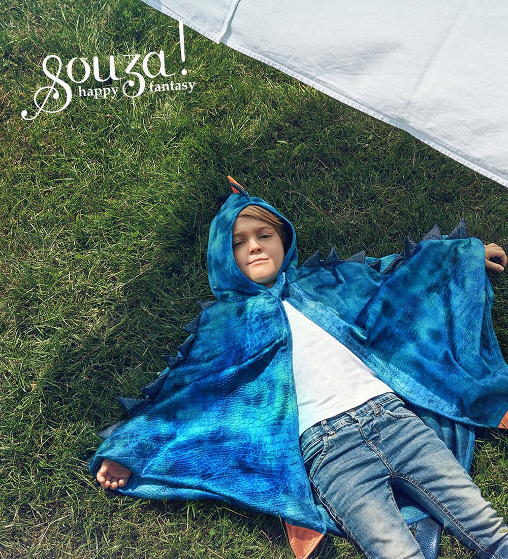 Souza Udklædning - Kappe - Drage - Blå