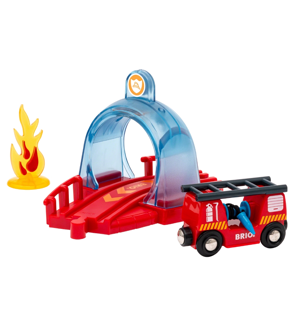 BRIO World Tunnel m. Brandtog - 4 Dele - Smart Tech Sound 33976