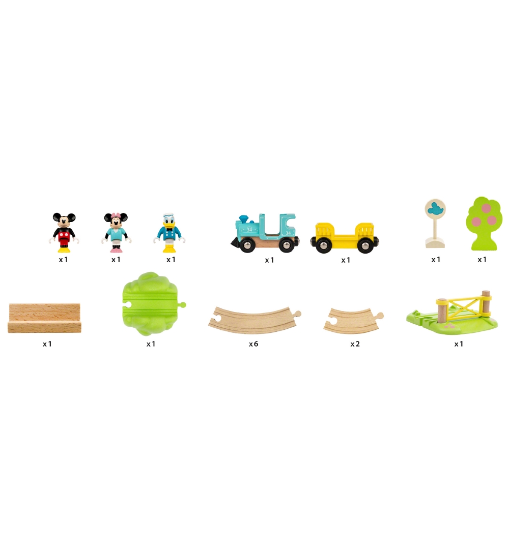 BRIO Togbanesæt - 18 dele - Mickey Mouse 32277