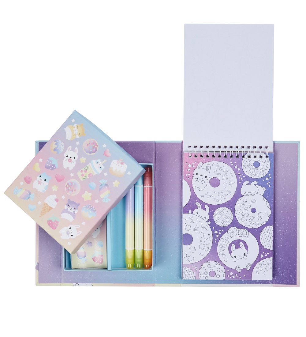 Tiger Tribe Farvesæt - Pastel Colouring Set - Kawaii Café