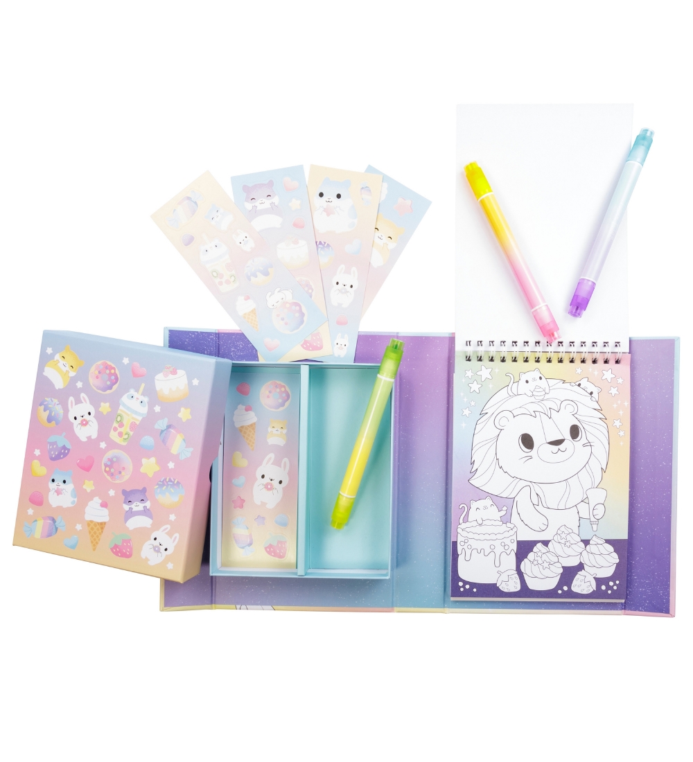 Tiger Tribe Farvesæt - Pastel Colouring Set - Kawaii Café