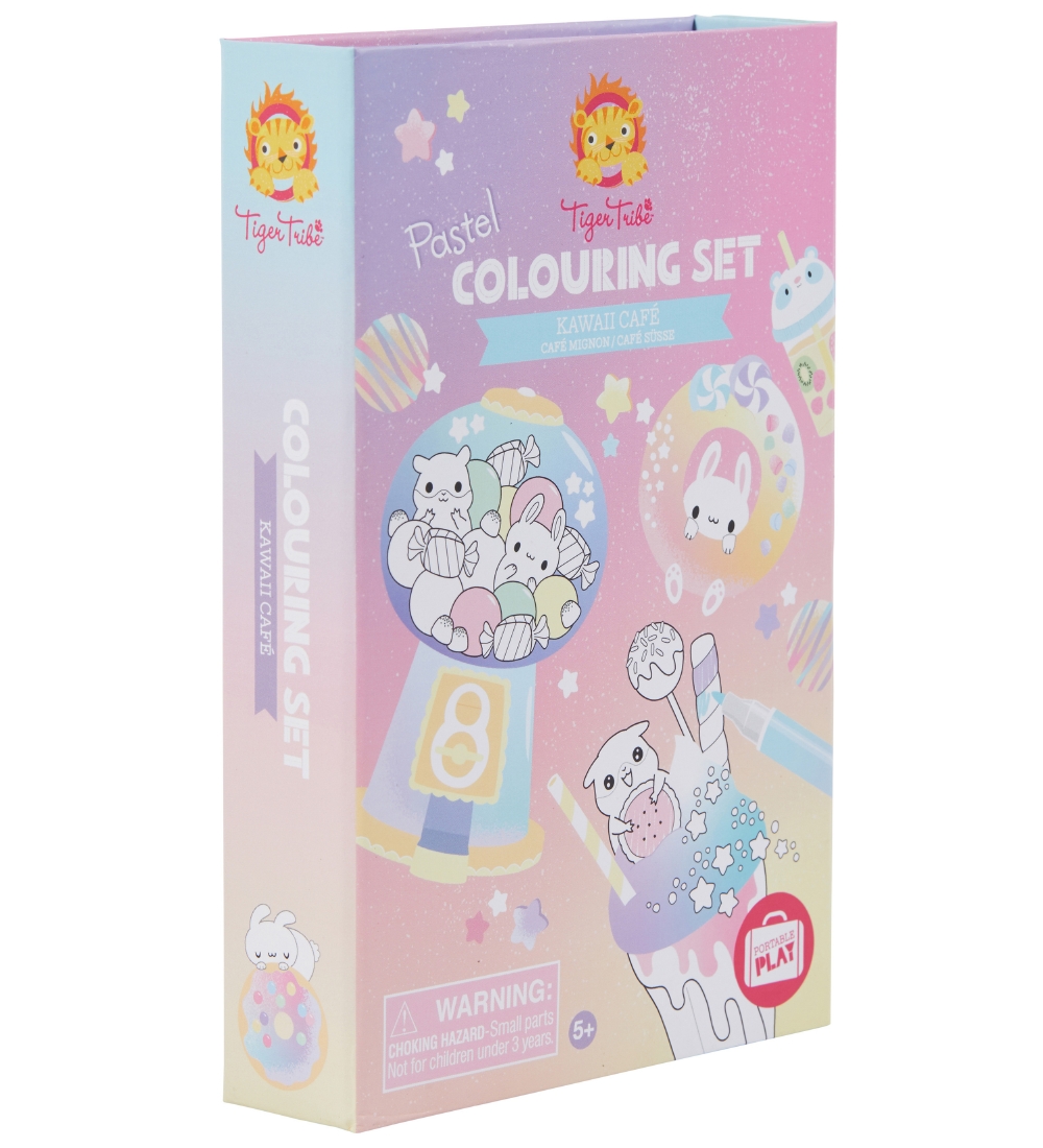 Tiger Tribe Farvest - Pastel Colouring Set - Kawaii Caf