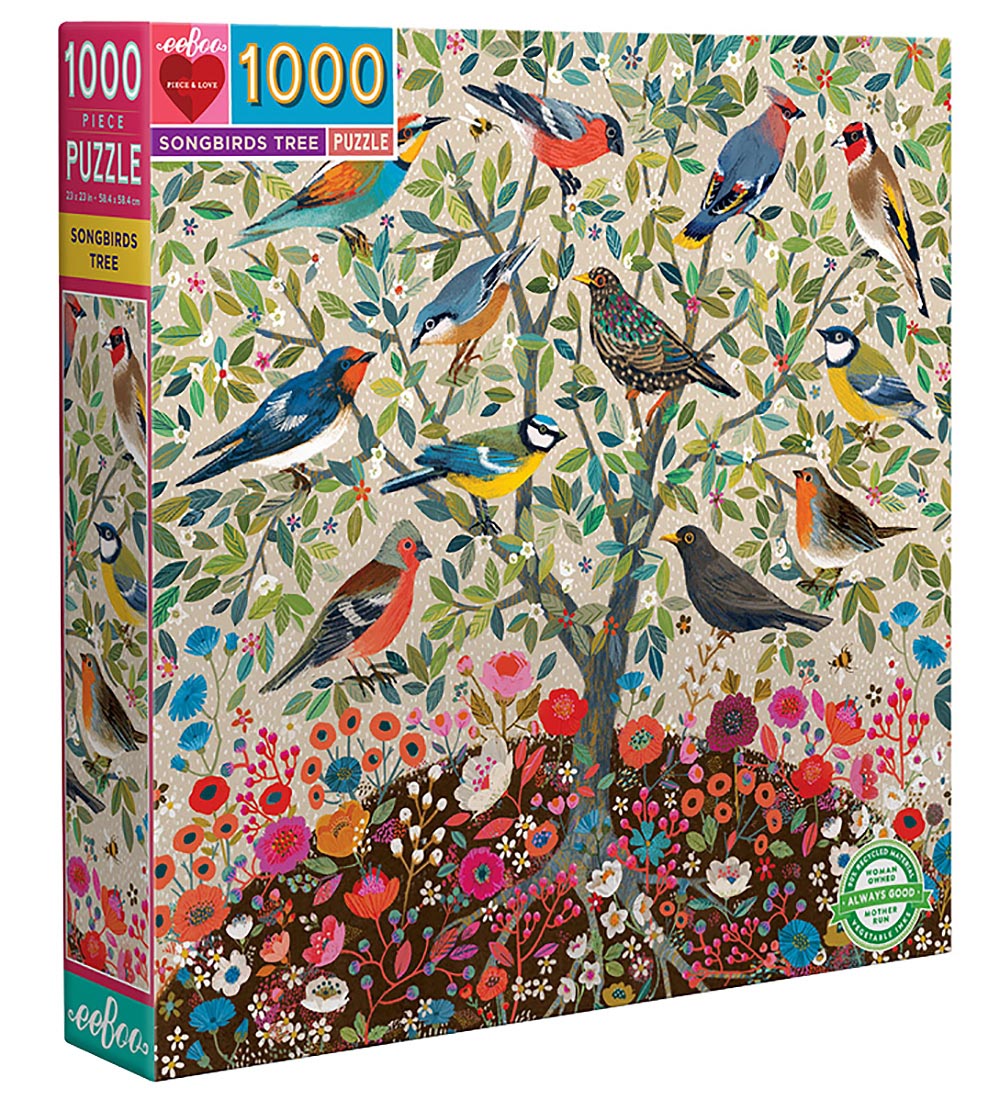 Eeboo Puslespil - 1000 Brikker - Songbirds Tree