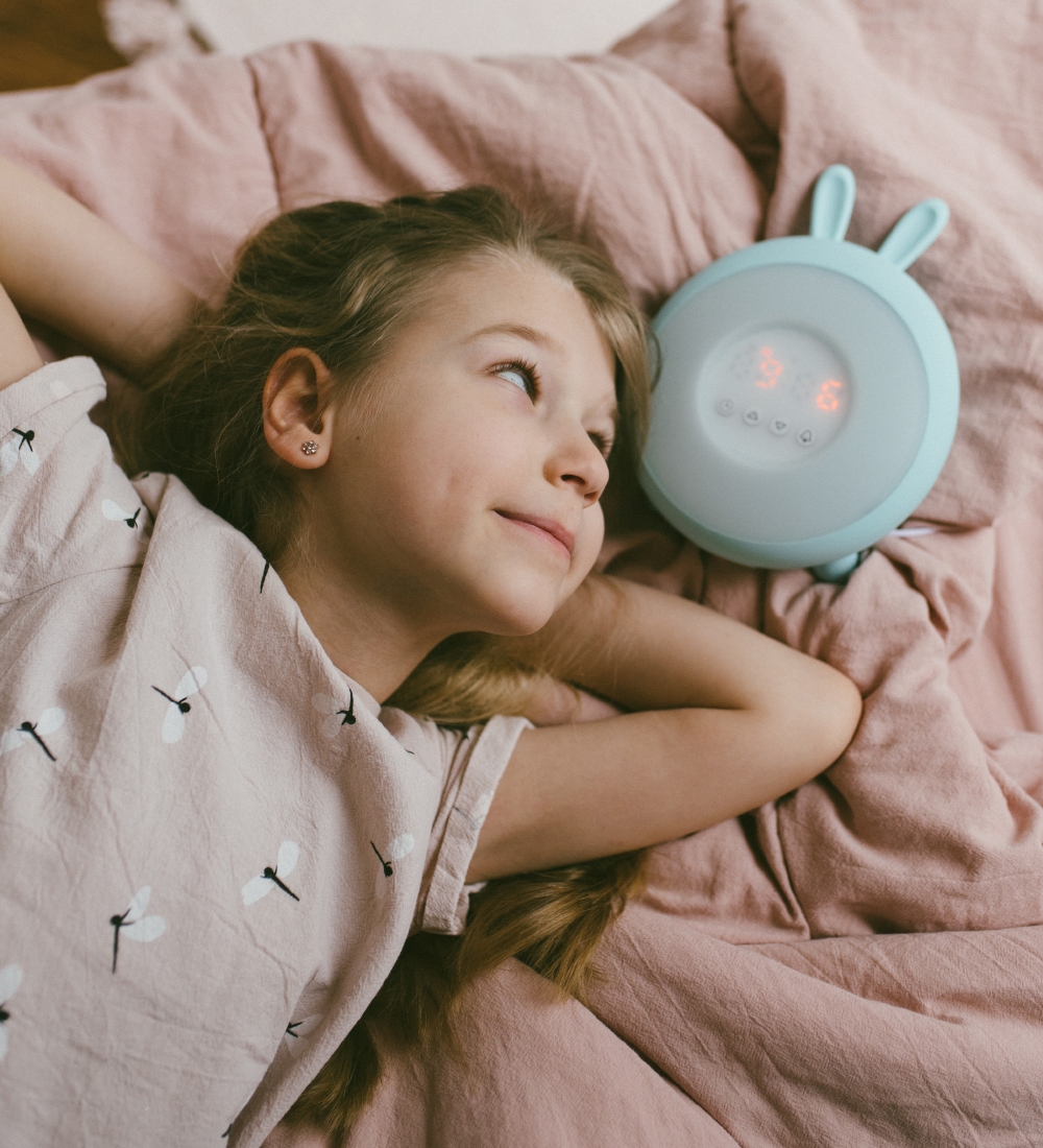 Rabbit & Friends Vækkeur m. Lys - Wake Up - Pink