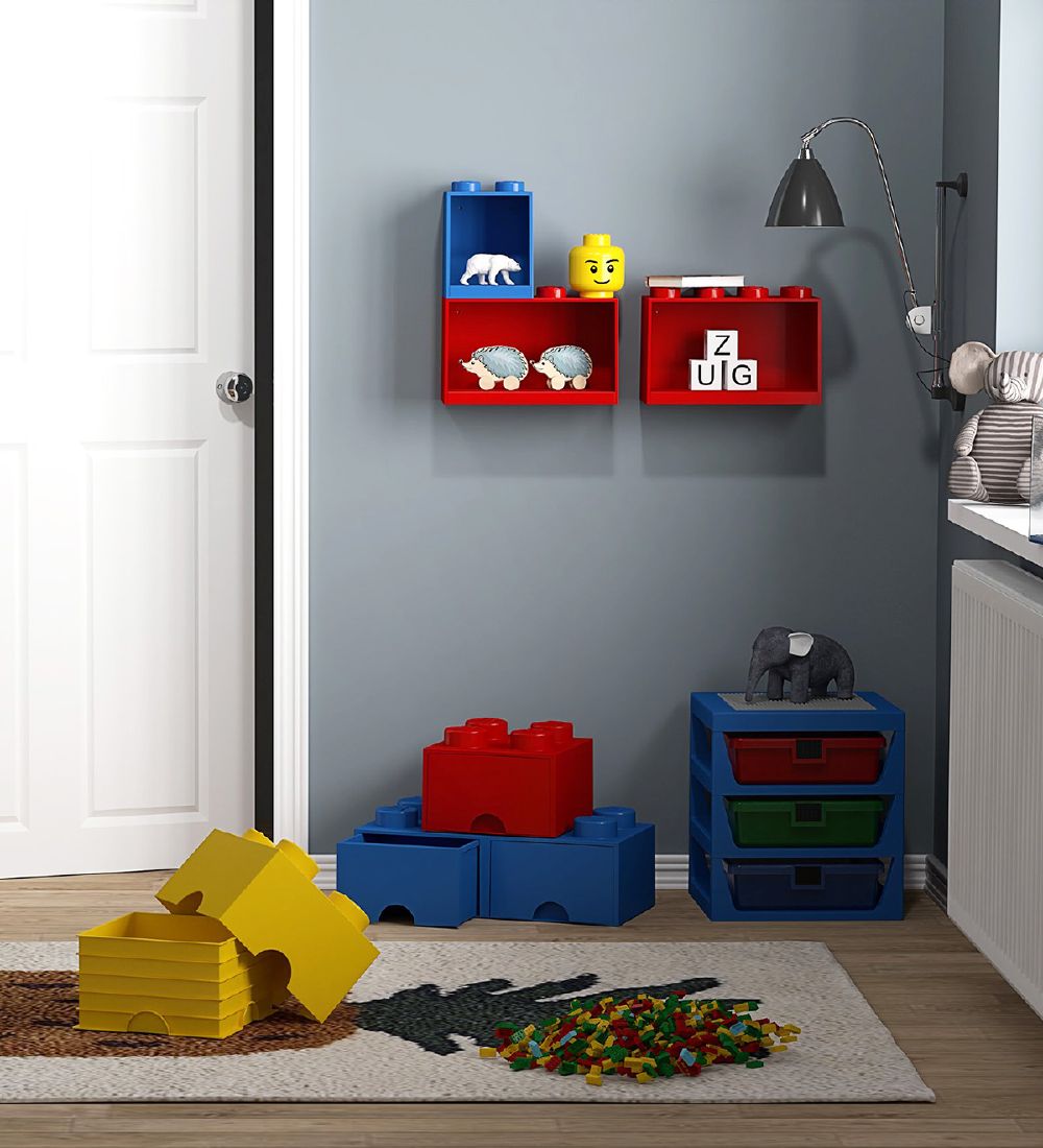 LEGO Storage Opbevaringsboks - 4 Knopper - 25x25x18 - Gul