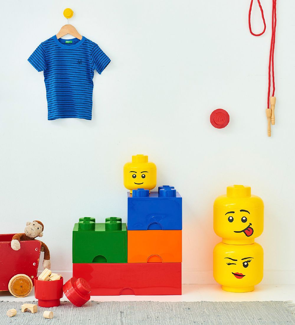 LEGO® Storage Opbevaringsskuffe - 4 Knopper - 25x25x18 - Grøn