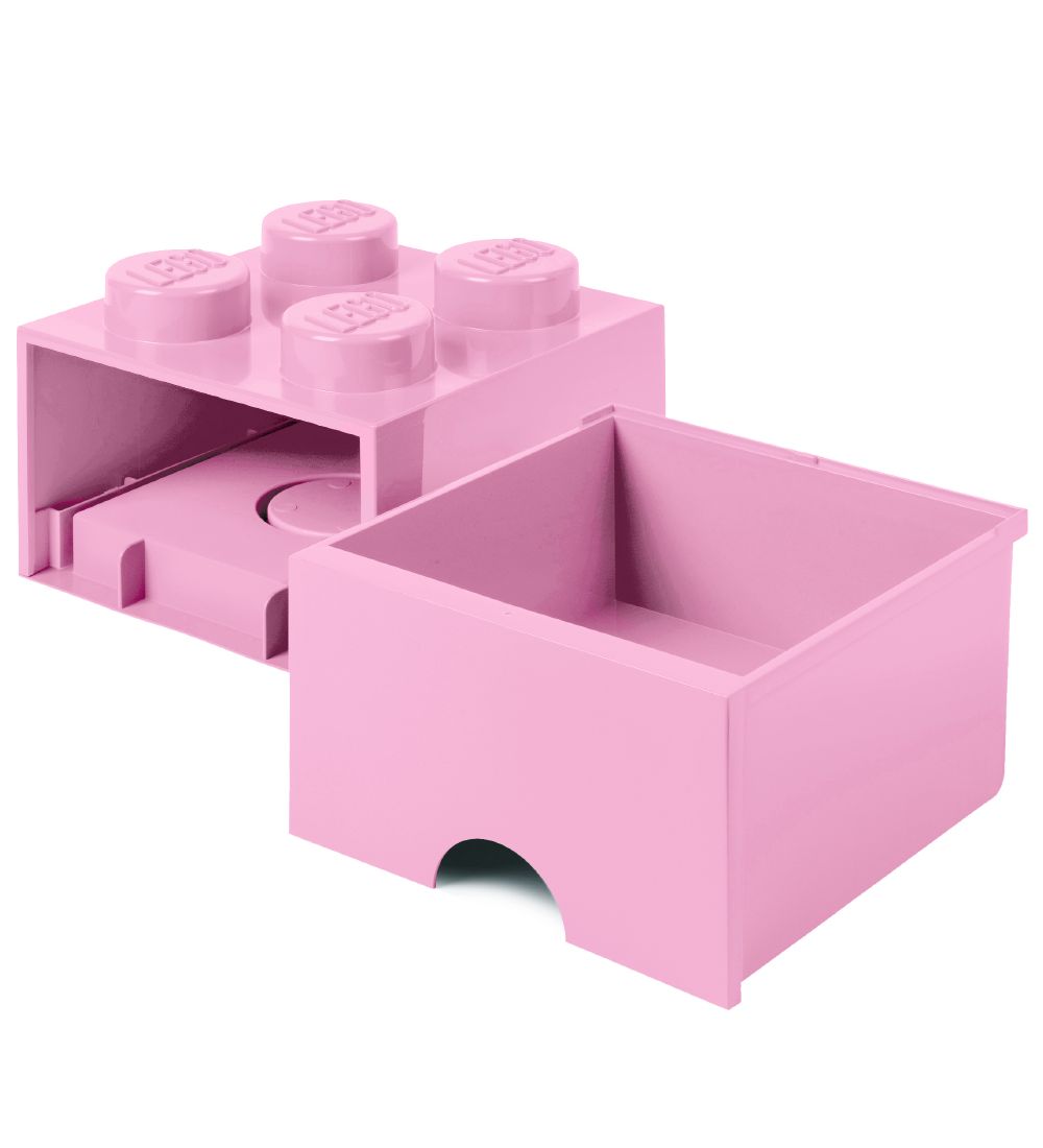 LEGO® Storage Opbevaringsskuffe - 4 Knopper - 25x25x18 - Lys Lil