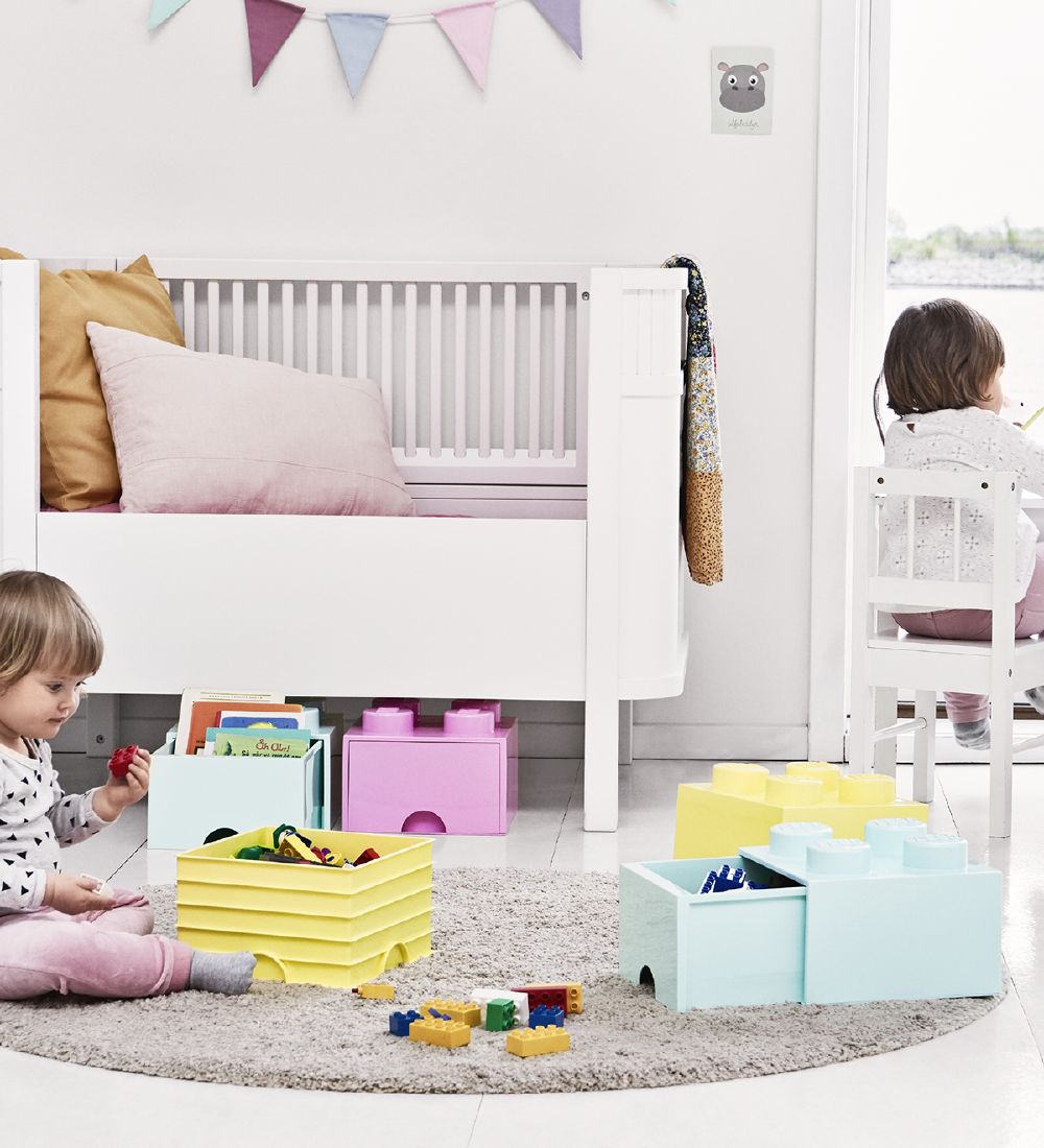 LEGO® Storage Opbevaringsskuffe - 4 Knopper - 25x25x18 - Lys Lil
