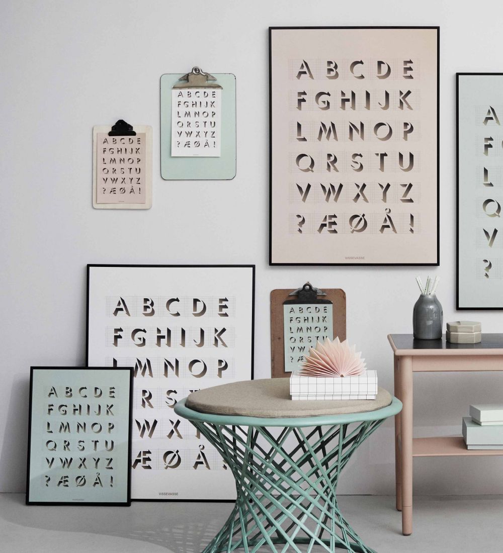 Vissevasse Plakat - 50x70 - ABC - Creme