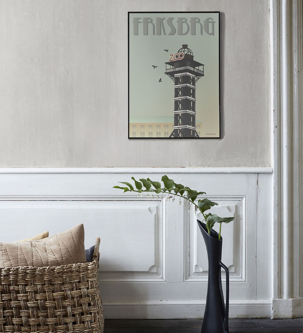 Vissevasse Plakat - 50x70 - Frederiksberg - Zoo Tårnet
