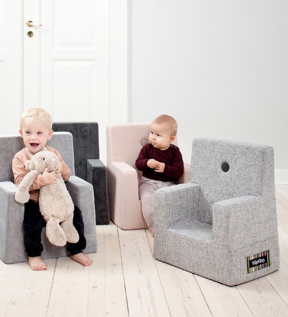 by KlipKlap Lænestol - Kids Chair - 43x43x50 cm - Soft Rose/Rose