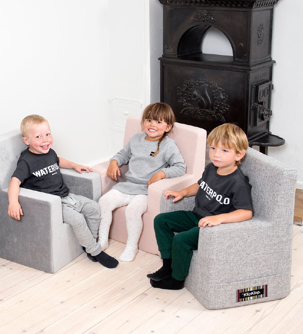 by KlipKlap Lænestol - Kids Chair XL - 63x49x42 - Soft Rose/Rose