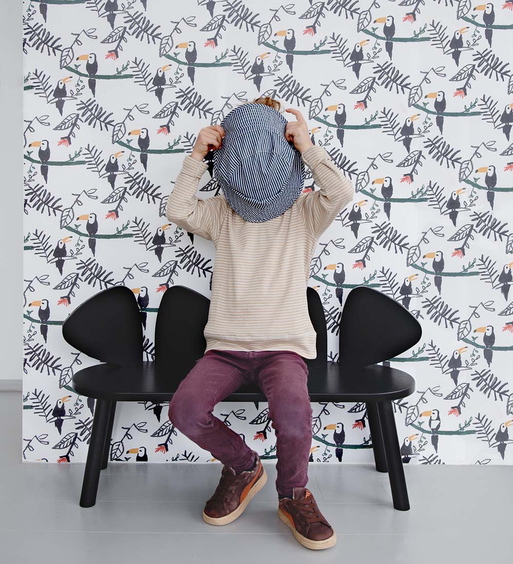 Nofred Børnebænk - Mouse Bench - Sort