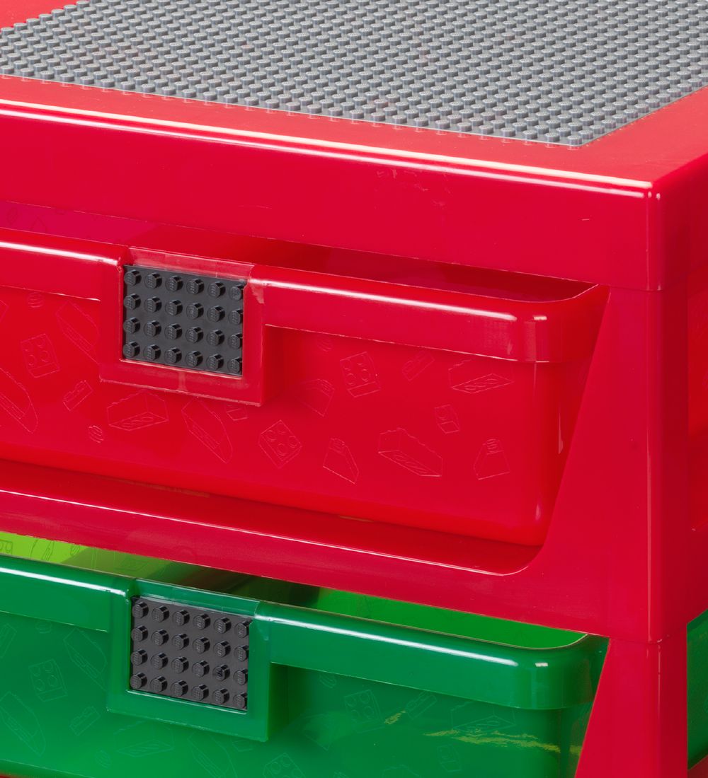 LEGO Storage Opbevaring m. 3 Skuffer - 34x32x38 - Rd