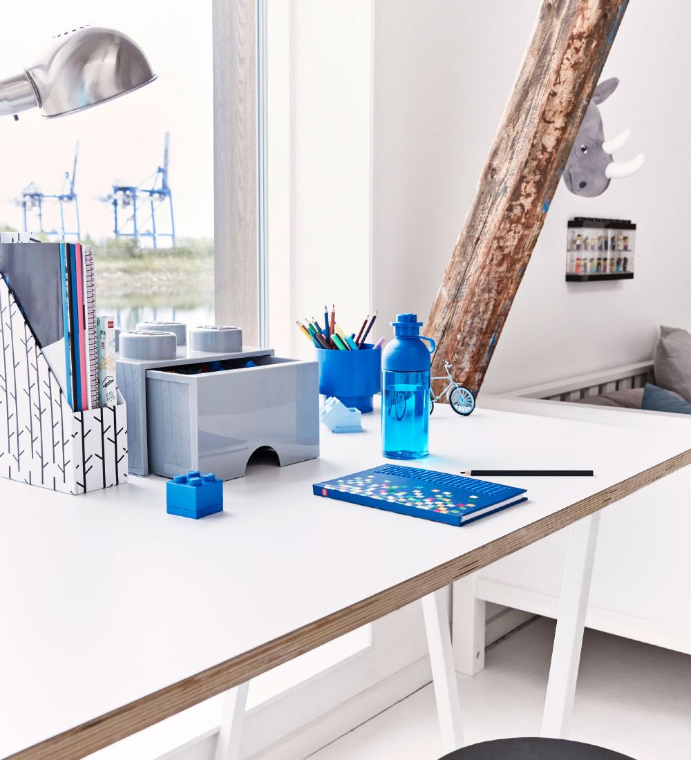 LEGO® Storage Opbevaringsskuffe - 4 Knopper - 25x25x18 - Mørkegr