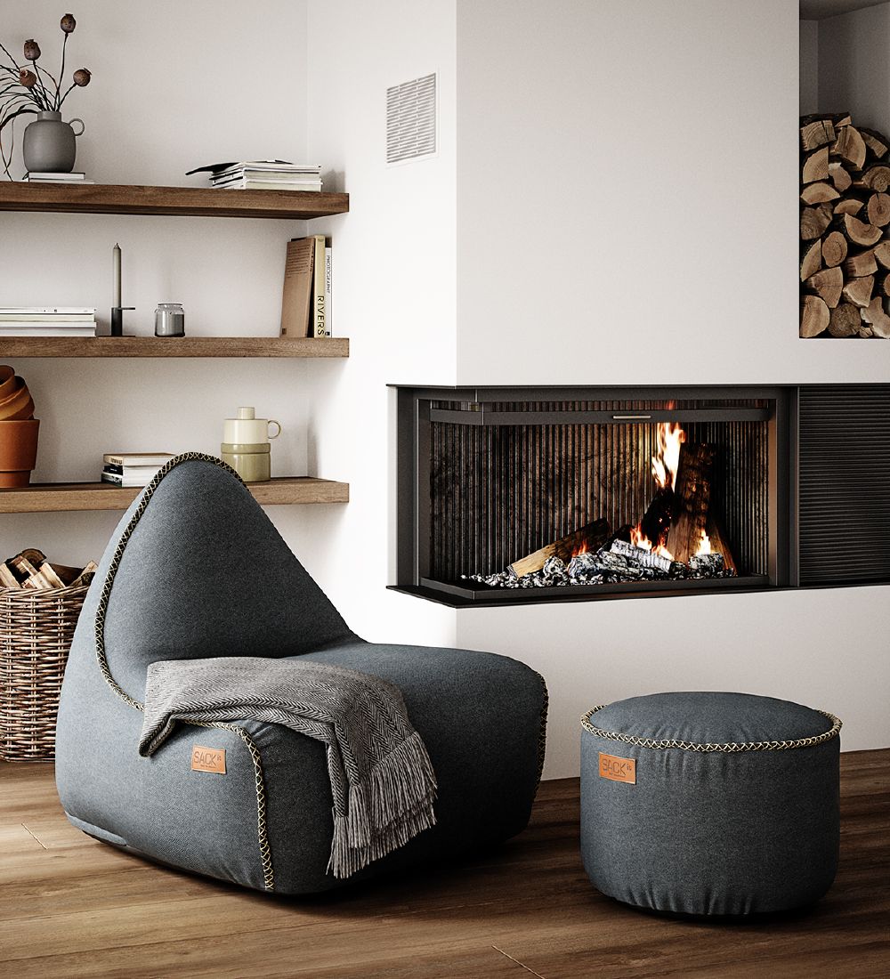 SACKit Sækkestol - Canvas Lounge Chair - 96x80x70 cm - Petrol