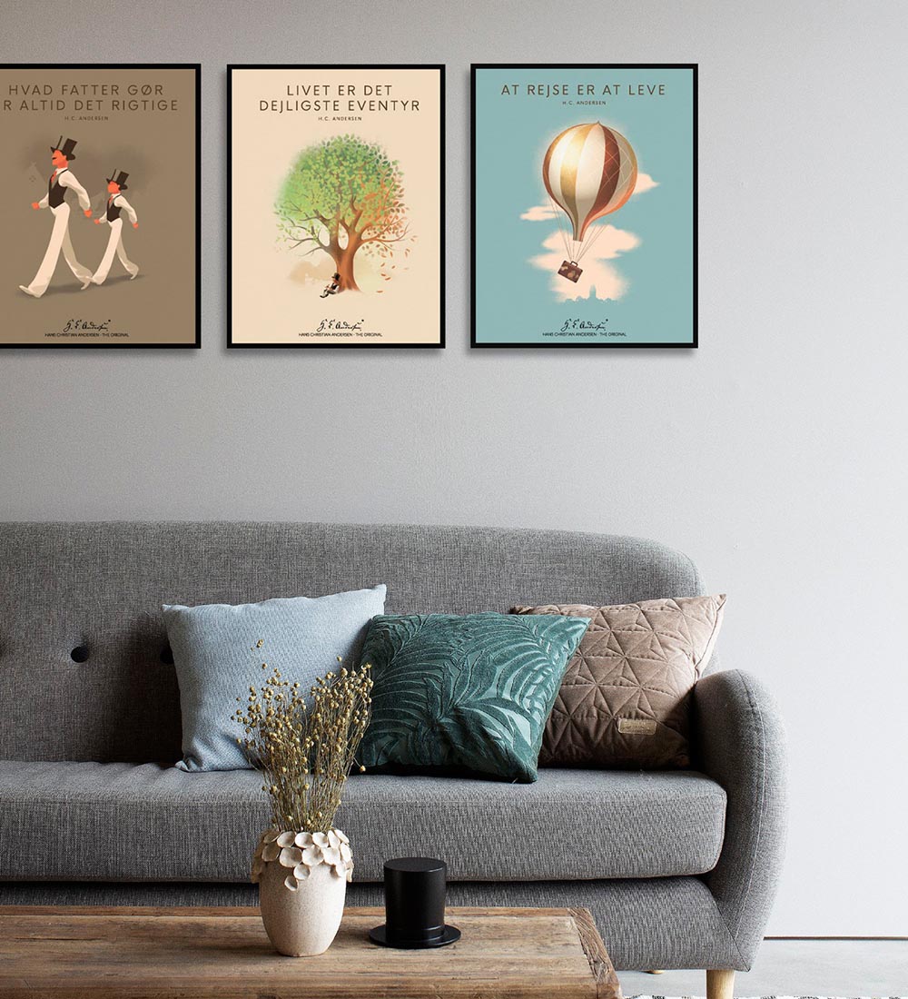 H.C. Andersen Plakat - 40x50 cm - At Rejse Er At Leve