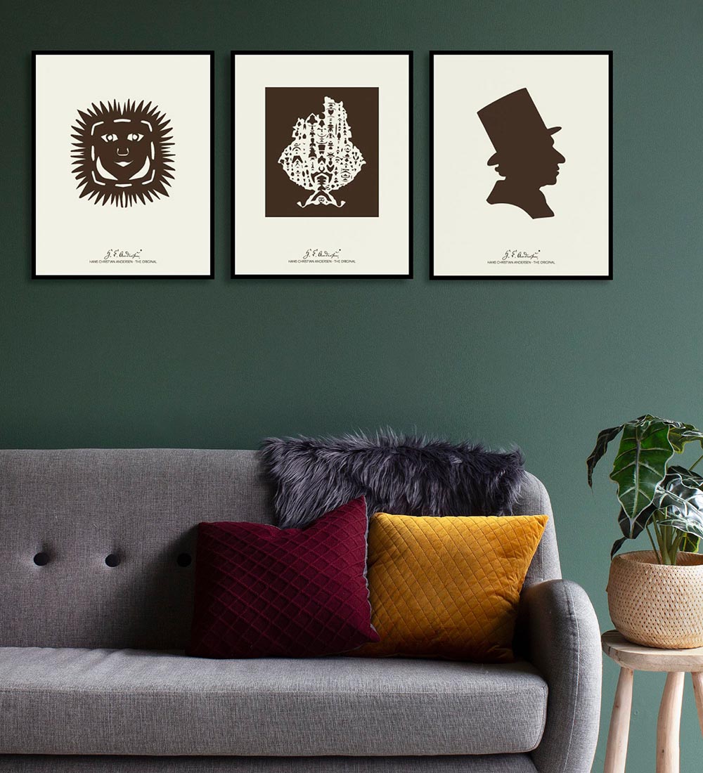 H.C. Andersen Plakat - 40x50 cm - Silhuet
