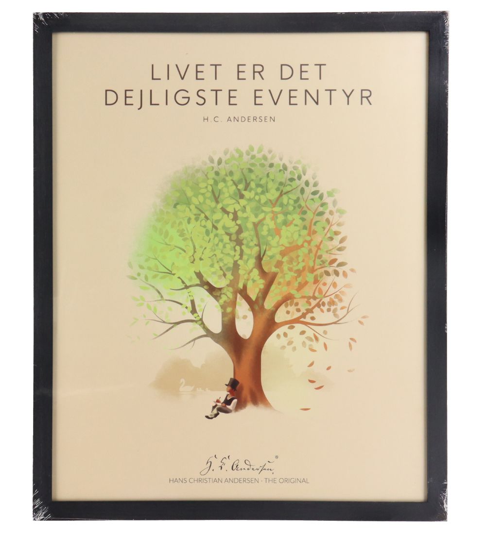 H.C. Andersen Plakat - 40x50 cm - Livet Er Det Dejligste Eventyr